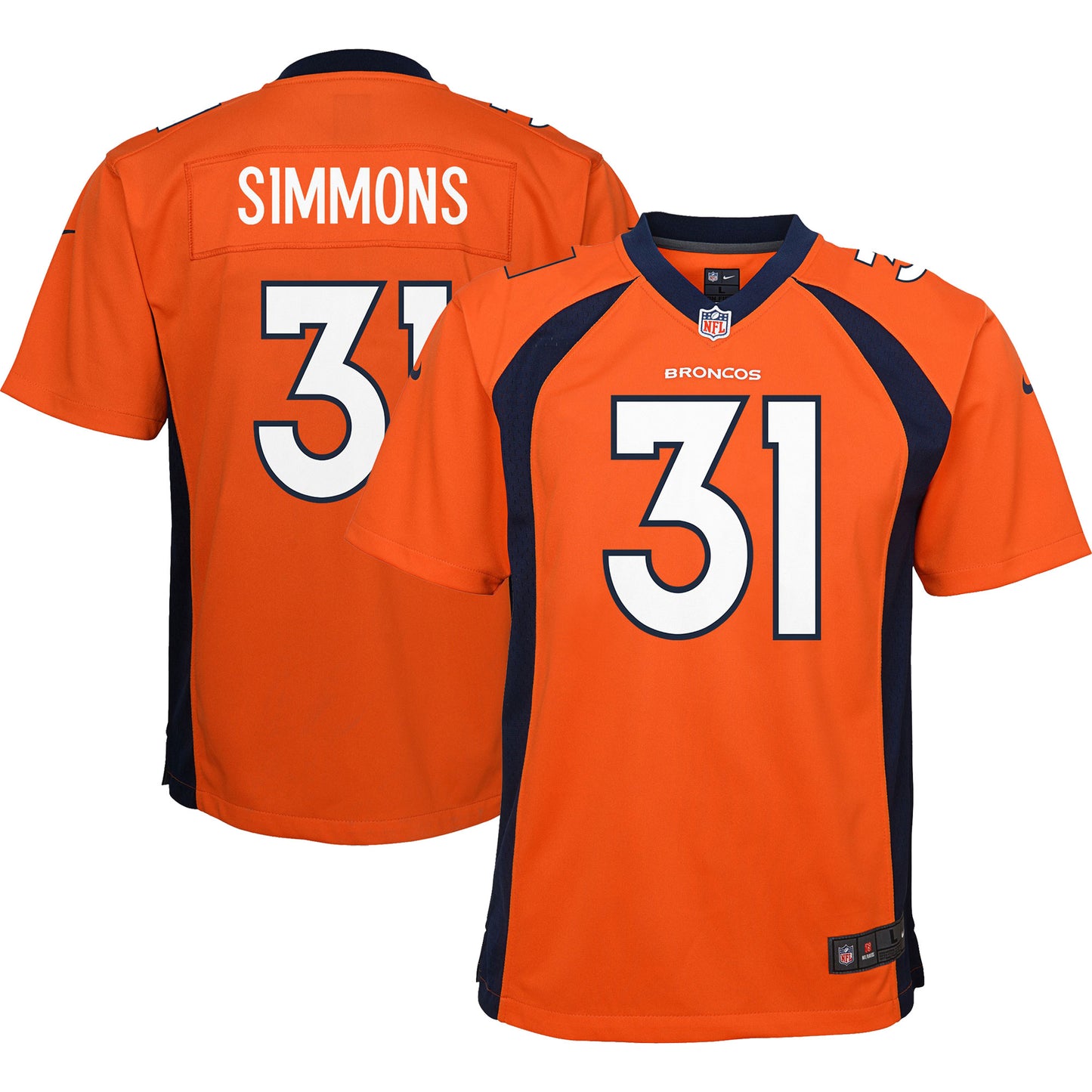Justin Simmons Denver Broncos Nike Youth Game Jersey - Orange