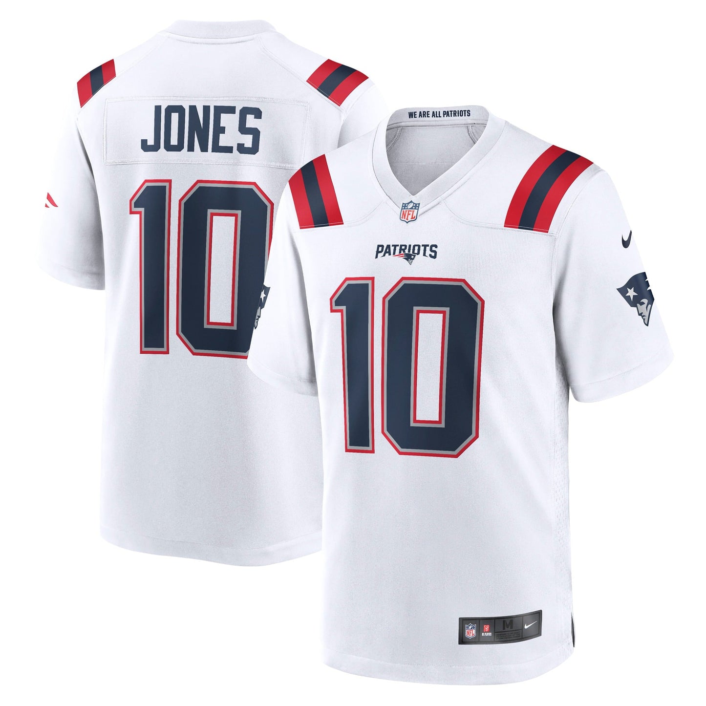 Men's Nike Mac Jones White New England Patriots Player Game Jersey