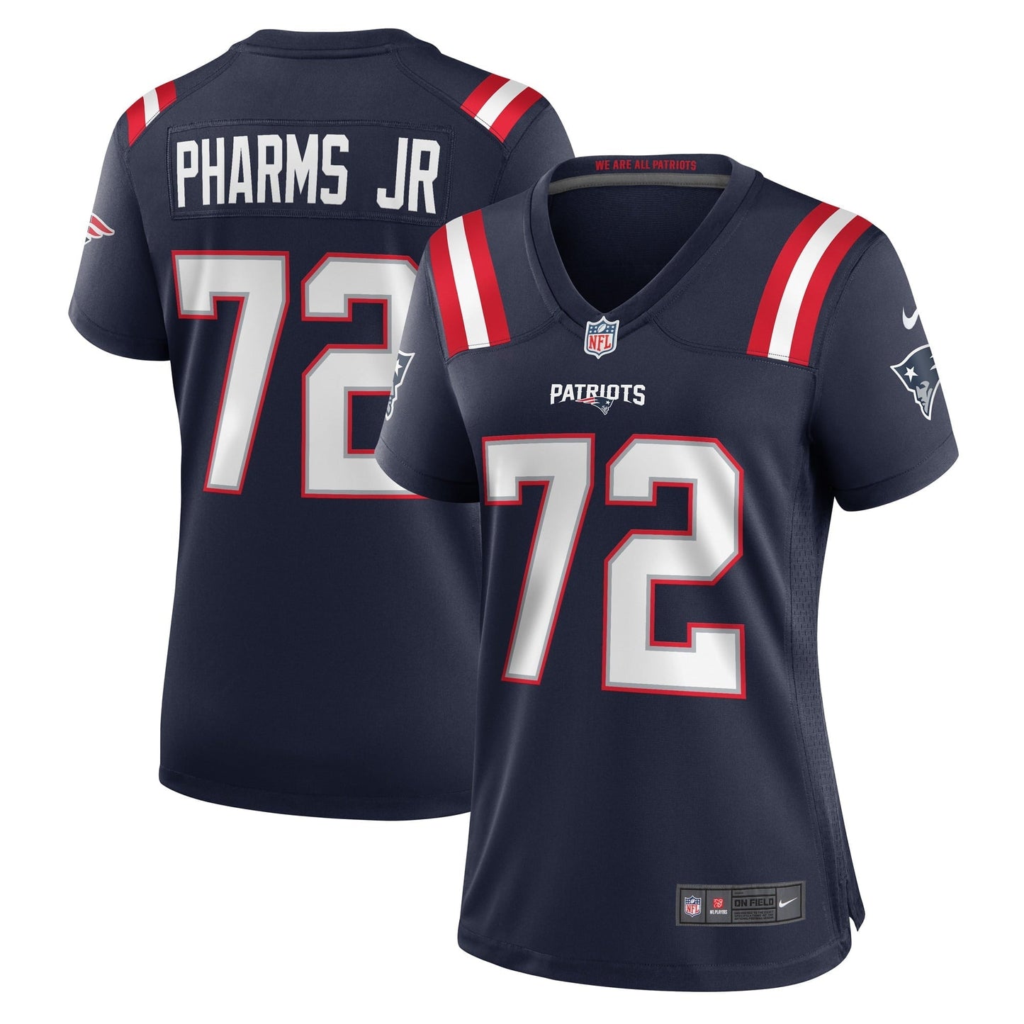 Women's Nike Jeremiah Pharms Jr. Navy New England Patriots Game Player Jersey