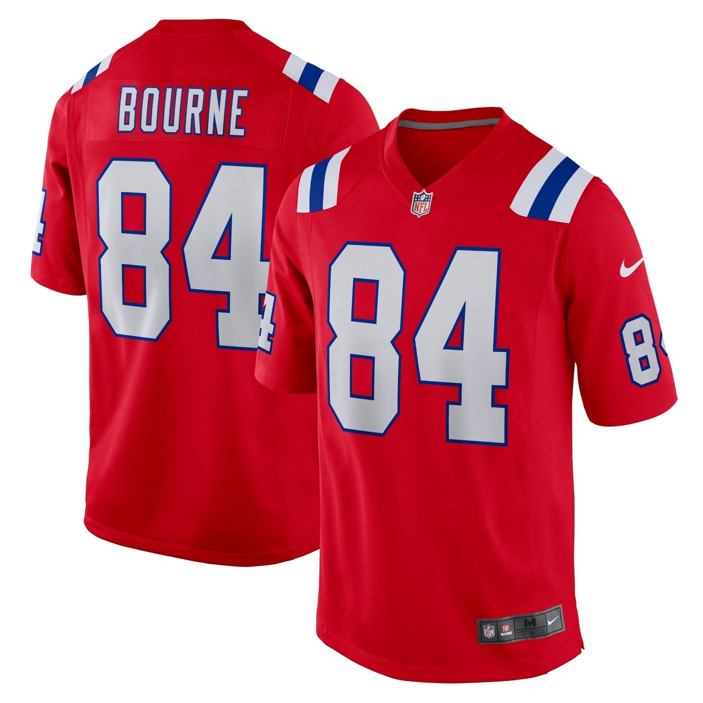 Men's Nike Kendrick Bourne Red New England Patriots Game Jersey