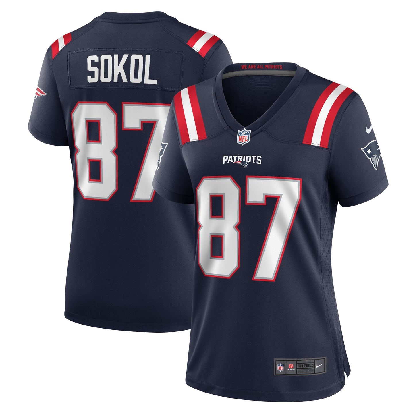 Matt Sokol New England Patriots Nike Women's Game Player Jersey - Navy