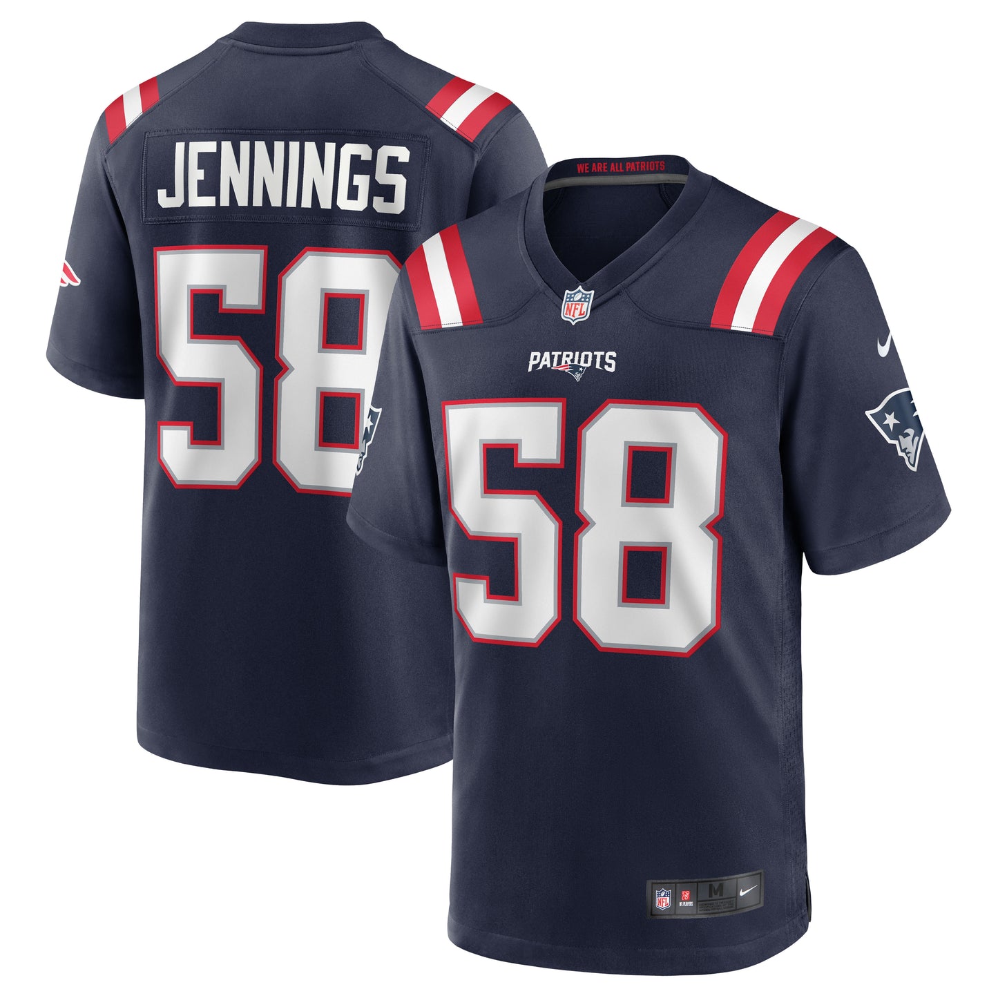 Anfernee Jennings New England Patriots Nike Team Game Jersey - Navy