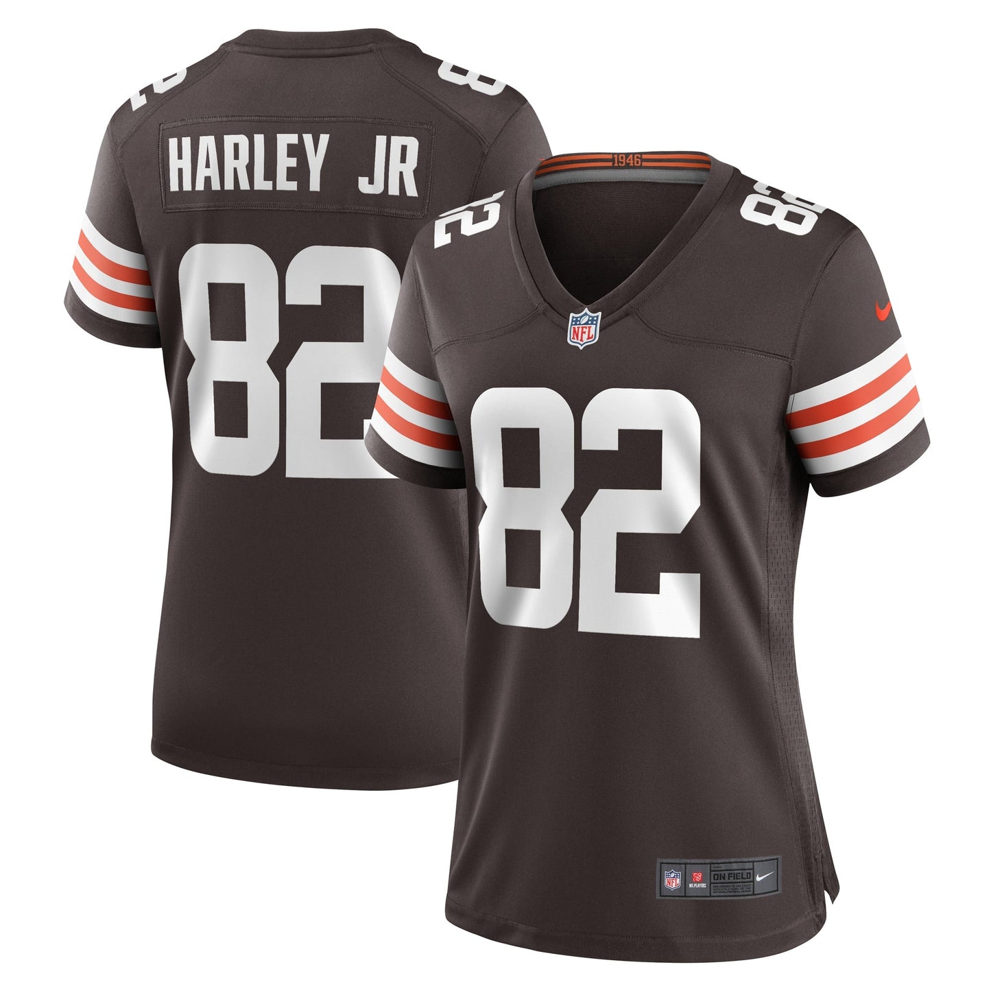 Women's Nike Mike Harley Jr. Brown Cleveland Browns Game Player Jersey