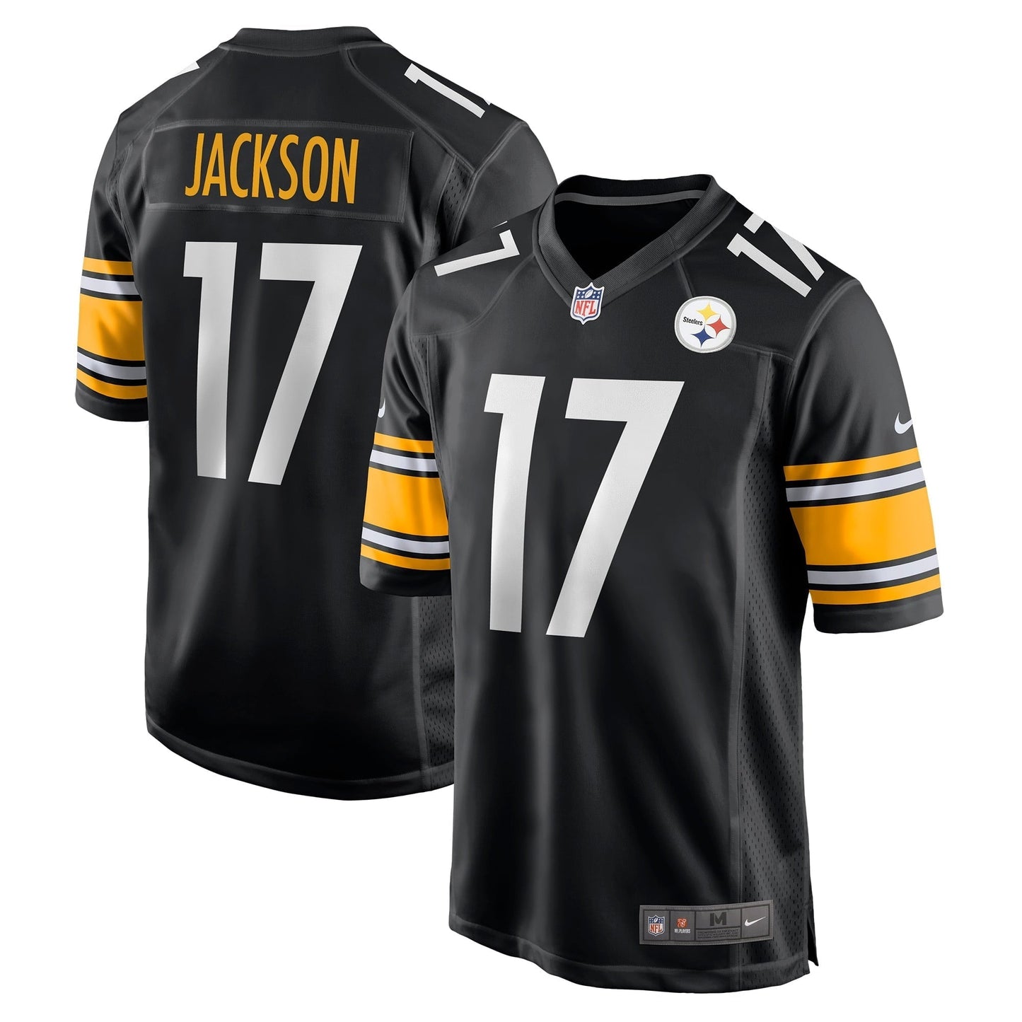 Men's Nike William Jackson Black Pittsburgh Steelers Game Player Jersey