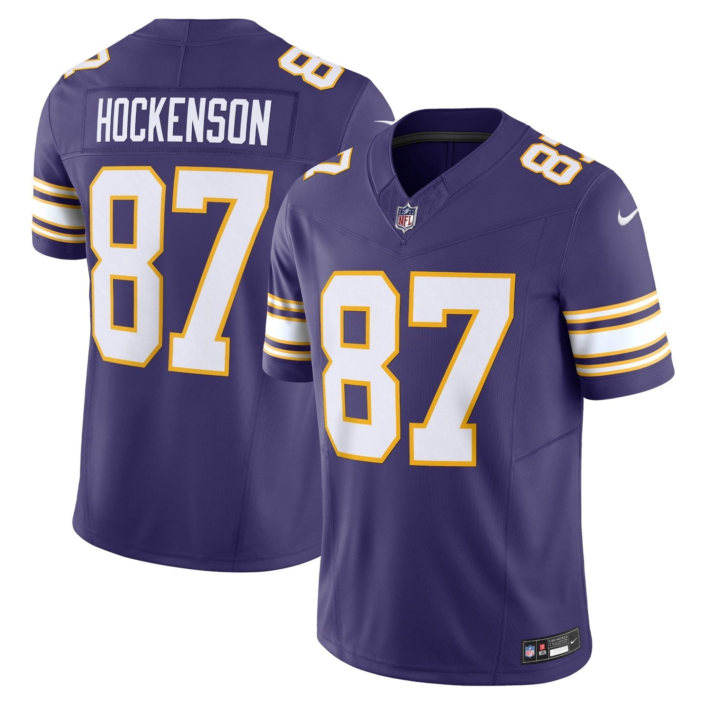 Men's Nike T.J. Hockenson Purple Minnesota Vikings Classic Vapor F.U.S.E. Limited Jersey