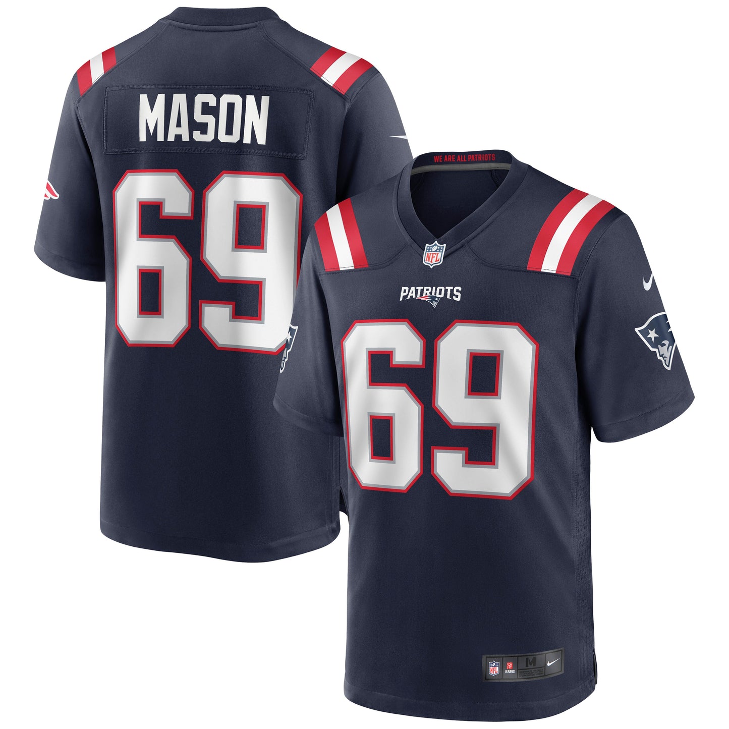 Shaq Mason New England Patriots Nike Game Jersey - Navy