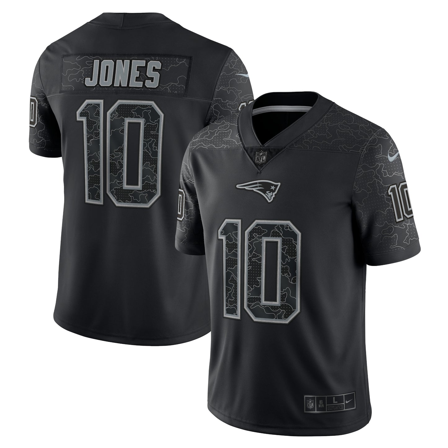 Mac Jones New England Patriots Nike RFLCTV Limited Jersey - Black