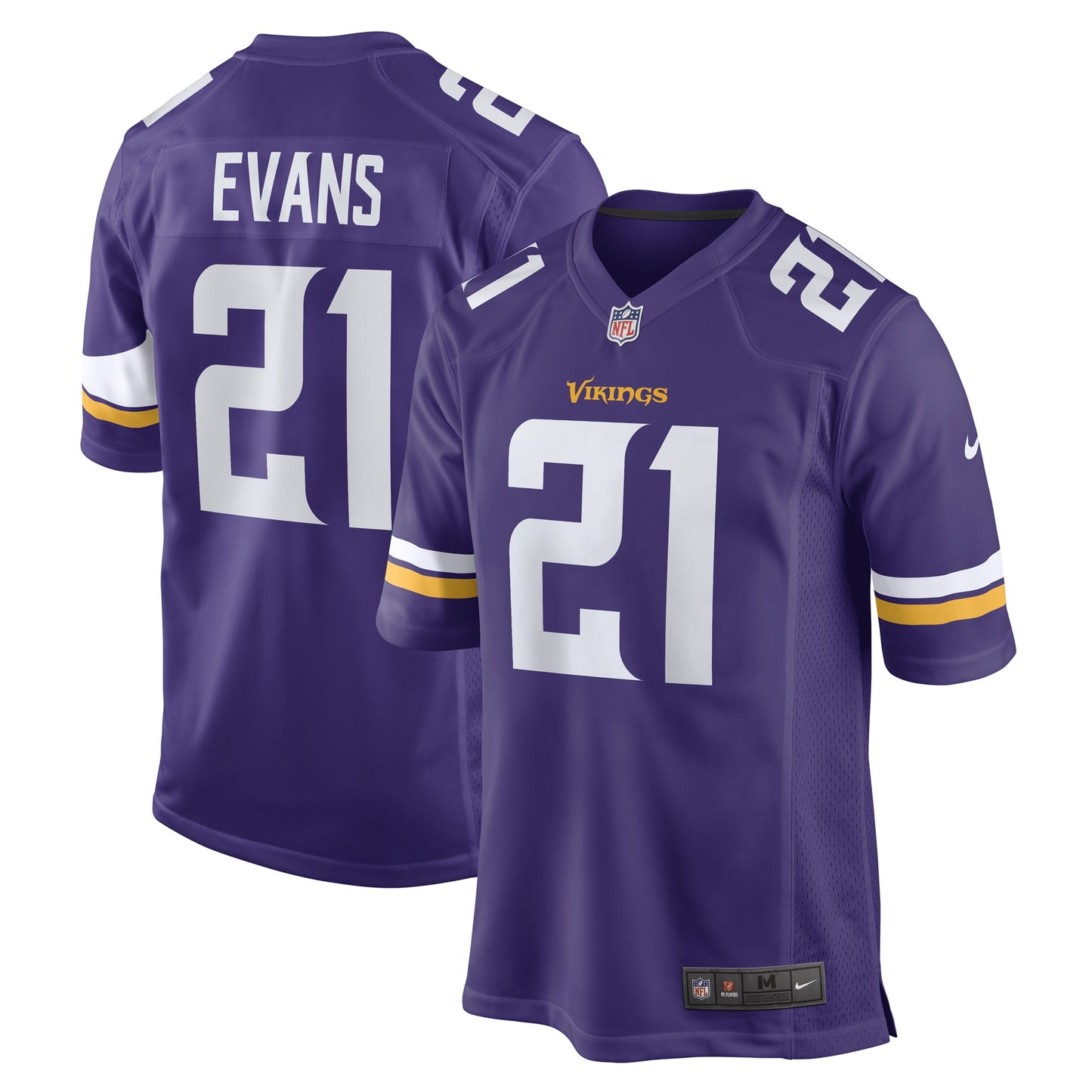 Akayleb Evans Minnesota Vikings Nike Game Player Jersey - Purple
