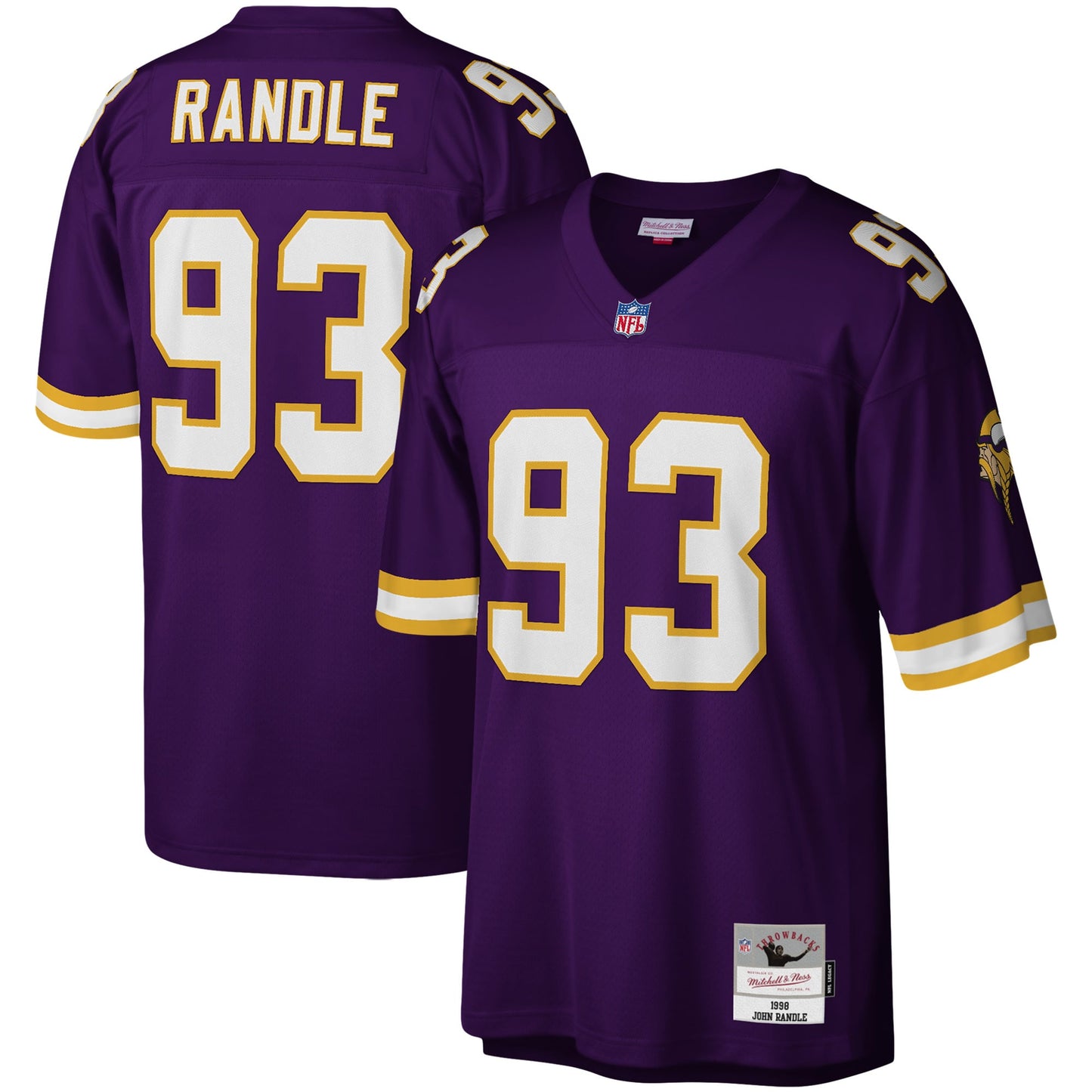 John Randle Minnesota Vikings Mitchell & Ness Legacy Replica Jersey - Purple