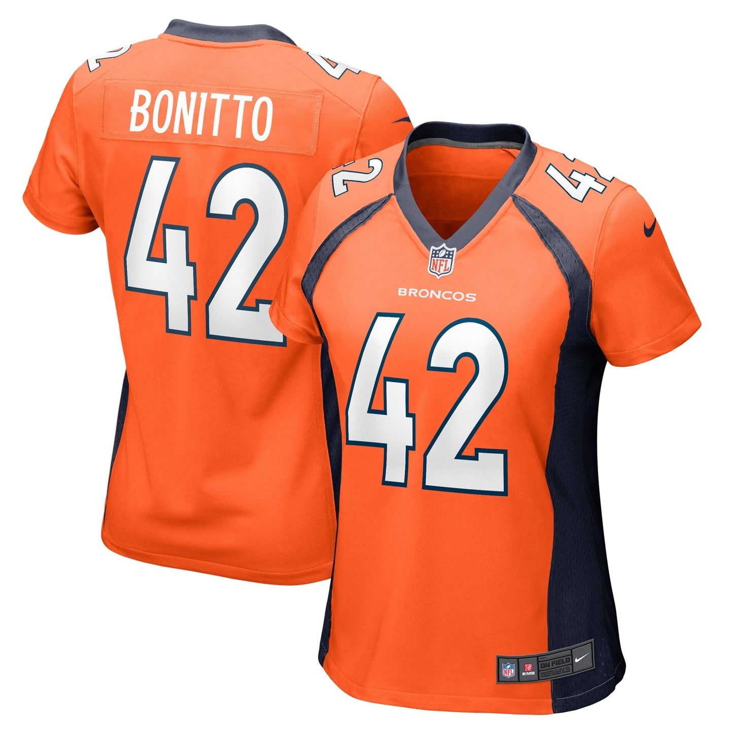 Women's Nike Nik Bonitto Orange Denver Broncos Game Player Jersey