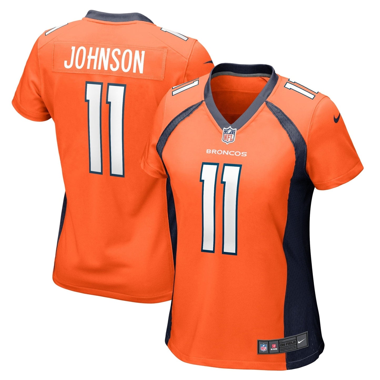Women's Nike Josh Johnson Orange Denver Broncos Game Player Jersey