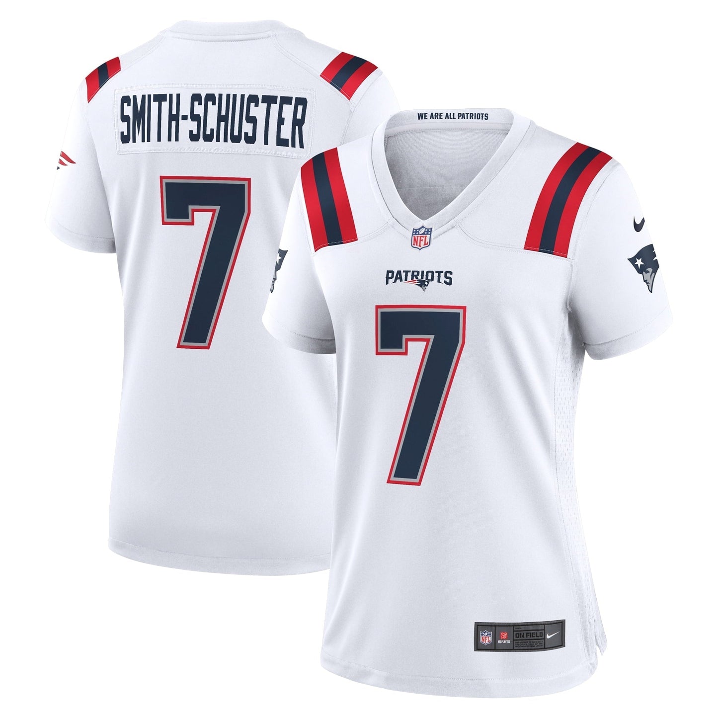 Women's Nike JuJu Smith-Schuster White New England Patriots Game Player Jersey